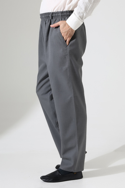 ihvan online Men's Winter Relaxed Fit Elastic Waist Modern Fabric Baggy Trous...