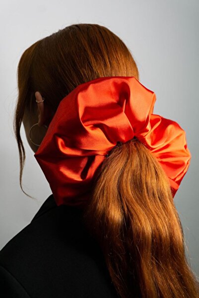 TOKALİLYA Kadın Saten Çapı 20 cm XXXLBüyük Boy Simit Scrunchie Handmade Saç Toka