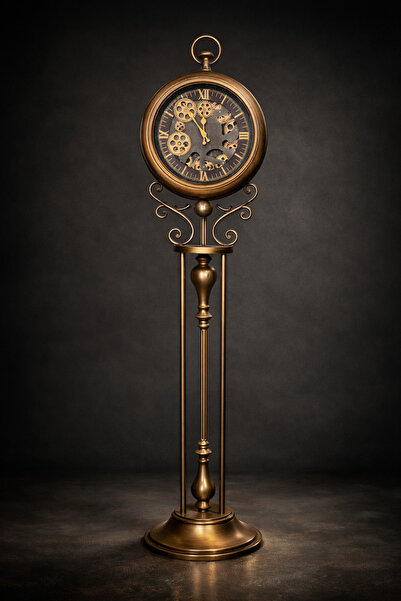 Elips Hediyelik METAL AYAKLI SÜTUN SAAT 38*38*194 cm