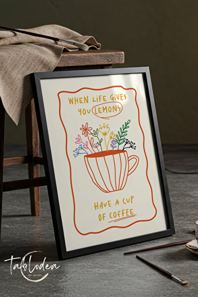 tablodea Pinterest Coffee Break în zilele cu lămâie, decor floral tematic pen...