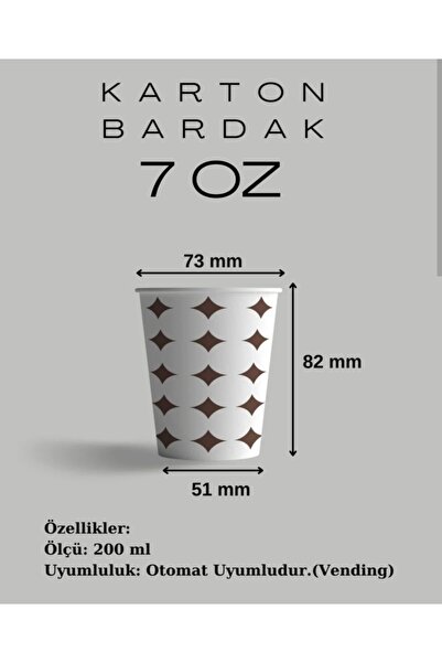 01 paper cup 7Oz Karton Bardak 3000 Adet
