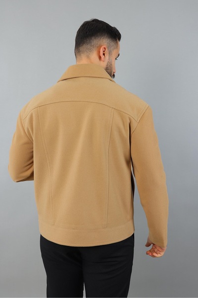 MİS MODA Men's Short Melton Coat