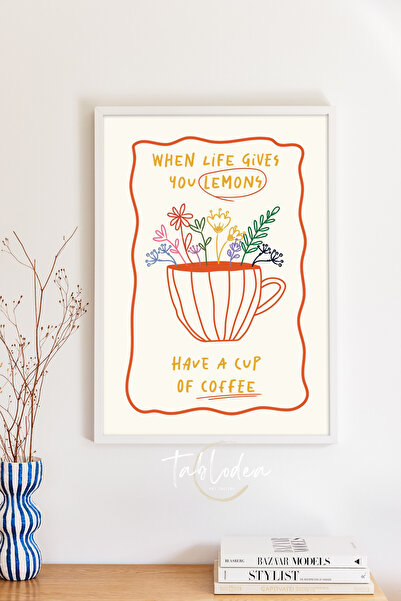 tablodea Pinterest Coffee Break în zilele cu lămâie, decor floral tematic pen...