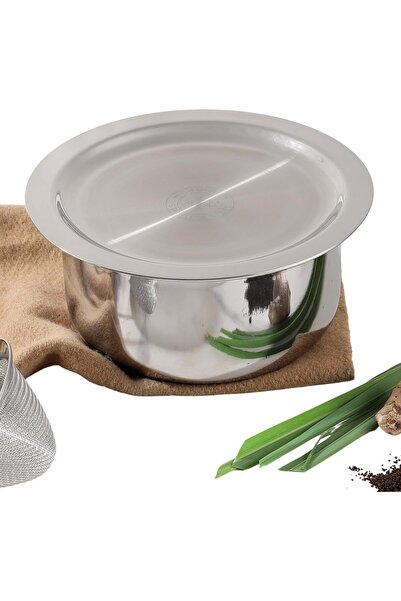 Vinod Platinum Tri-Ply Stainless Steel Pot with Lid, 1.7 Liters
