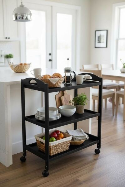 Casco Versatile serving cart with three shelves