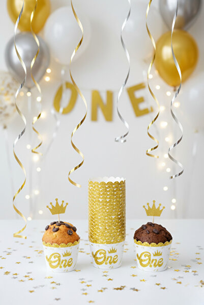 NEWPARİ One Yazılı Cupcake & Kap Kek Kalıbı Fırında Dağılmaz - 25 Adet