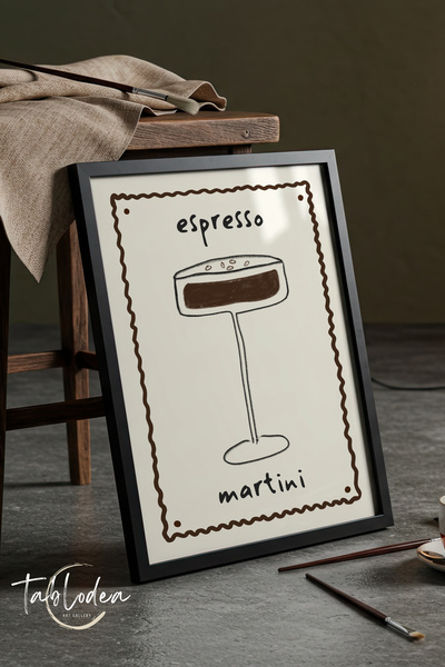 tablodea Pinterest Cocktail de cafea Espresso Martini Ilustrație Decor elegan...