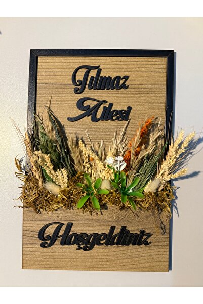 Pembe Ağaç Tasarım Atölyesi Kişiye Özel Çiçekli Ahşap Kapı Numarası – Kapı Sü...