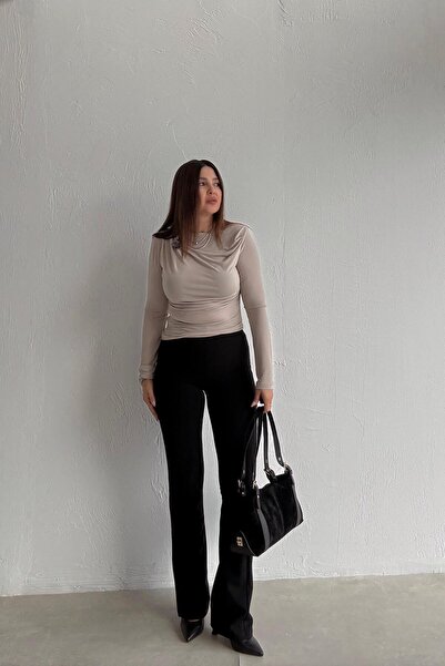 ELVAN TOLON Black Lycra Trousers