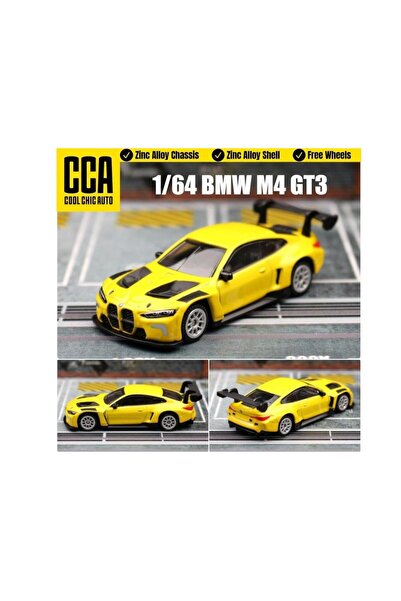 CCA Premium Series BMW M4 GT3 Sarı 1/64 Model Araba