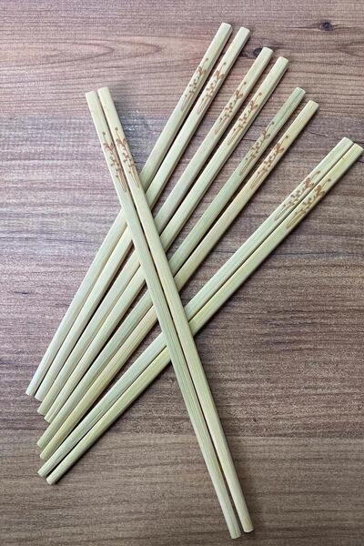 sanal trend 10 Pairs Bamboo Chopstick Patterned Washable Chinese Chopsticks S...