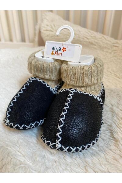 Alya&Alin Baby أحذية أطفال من جلد الخروف الطبيعي العضوي