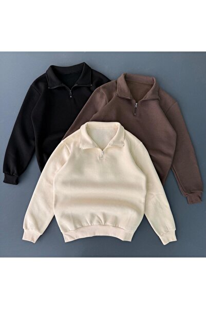 Beylerce 3 Zipper Collar Sweatshirts