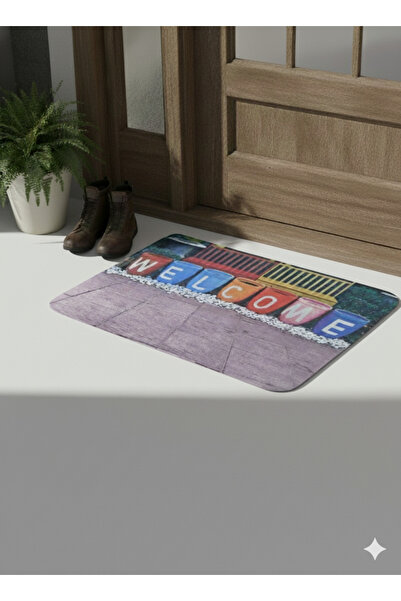 e&a care Digital Printing Modern Colorful Welcome Theme Door Mat