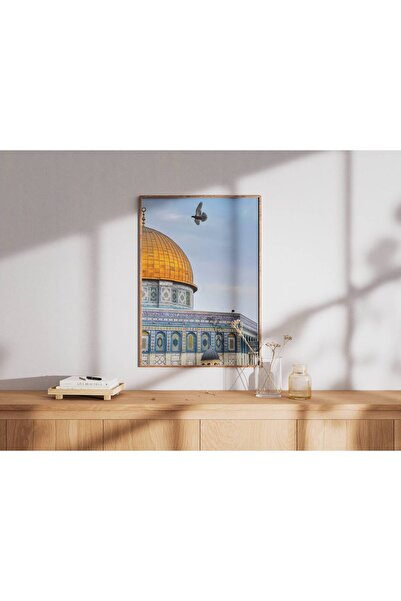 ArtVista Poster Kudüs Mescidi Aksa Poster, Ahşap & Lamine Çerçeveli Poster
