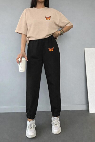 zeag SET DE TRICOU ȘI PANTALONI DE TRENING MINIMAL CU IMPRIMEU FLUTURI PENTRU...