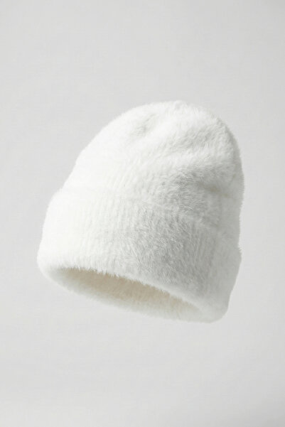 Kapin قبعة صوفية ناعمة الملمس - بيضاء