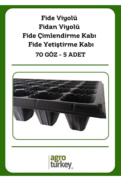 ABK PLASTİK Agro Turkey 5 Adet - 104 Göz Fide Viyolü-Fidan Viyolü-Çimlendirme...