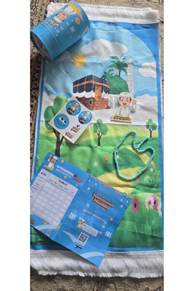 skycott Children's Gift Prayer Set – Patterned Prayer Mat, Prayer Beads, and Box