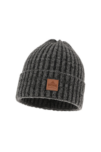 OEM Men's winter hat Benet, Merino wool, Gray color, Universal size 55-60