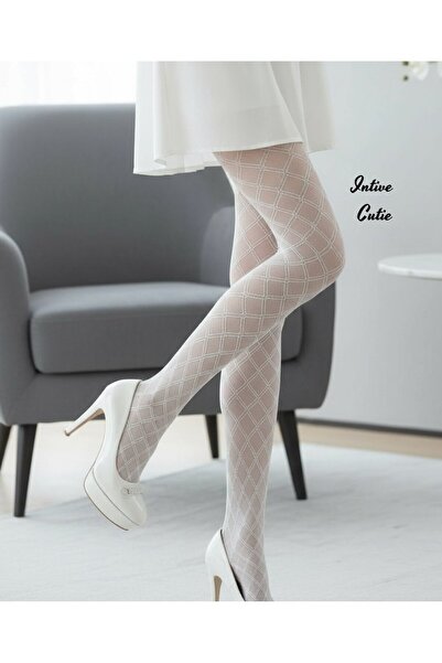İntive Lingerie Intive Cutie Star 60 Den Small Diamond Patterned Modern Panty...
