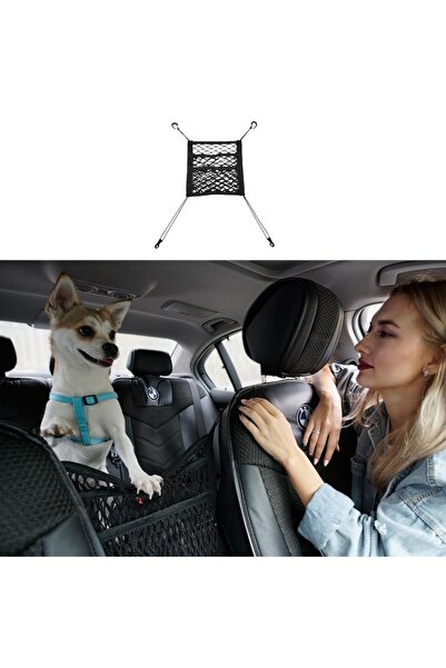 OEM Elastic car storage net with 2 layers, pockets and pet barrier