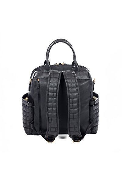NW NessiWorld Kitty Leather Mother Baby Care Backpack 7271 Black