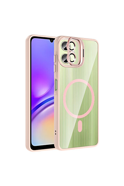 Kılıfist Galaxy A07 Case Klfs Etro Cover with Stand and Camera Lens Gift - Pink