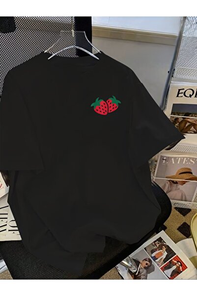yombaa Trendy and Stylish Strawberry Pattern Printed T-Shirt