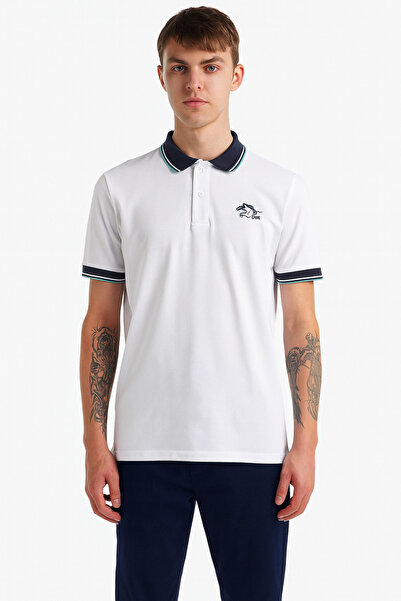 STITCH by MH "Classic Polo Shirt with Contrast Collar & Logo"