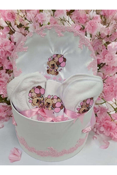 OBSIDION Set botez HAPPY - trusou cutie - roz Teddy