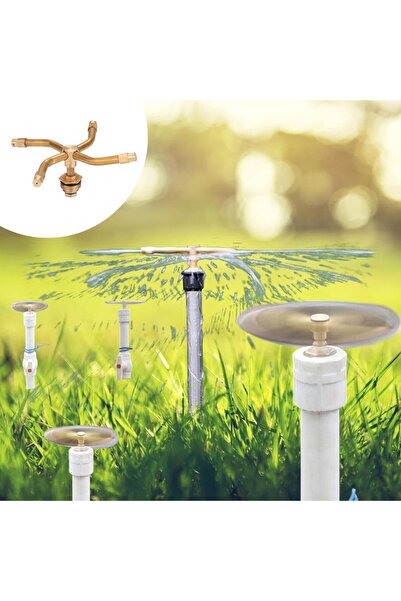 OEM Automatic rotating brass sprinkler for garden and lawn irrigation, 360° a...