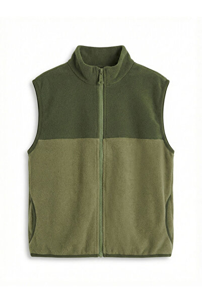 LC Waikiki Khaki Mock Neck Boy's Vest