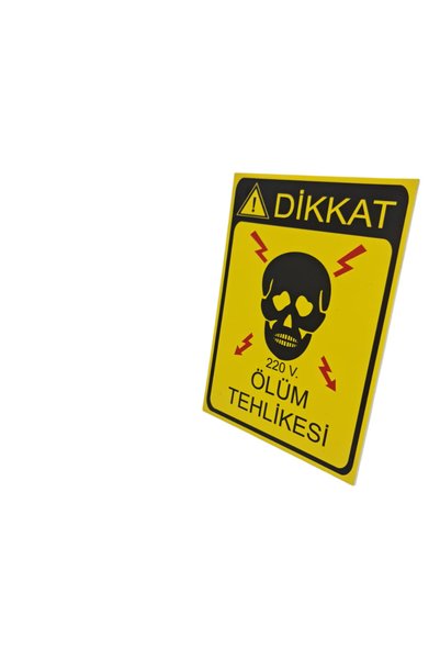 HiperAD Reklam Attention Death Danger Dekota Printing – 3 mm Forex Warning Sign 20 cm × 30cm