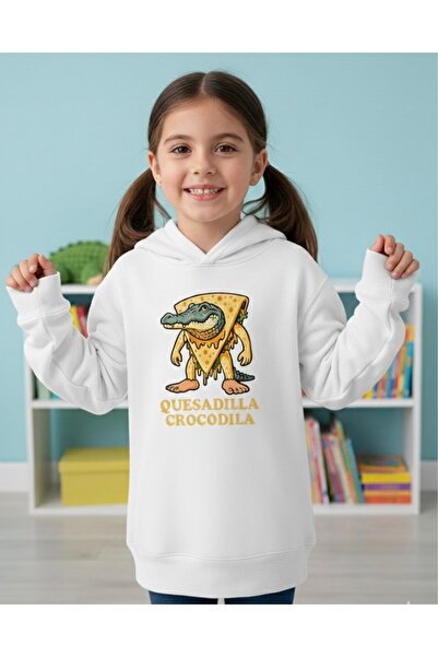 Tiny and Co Unisex 100% Cotton Quesadilla Crocodila Printed Children's Hooded...