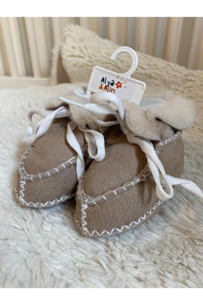 Alya&Alin Baby 100% Genuine Leather Lace-Up Baby Booties
