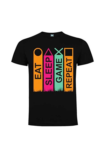 Printees Tricou bărbat - „Eat, Sleep, Game, Repeat”
