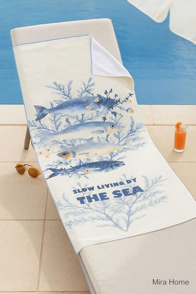 Mira Home Unisex Patterned Printed Sea Beach Towel Fish 70X140 cm