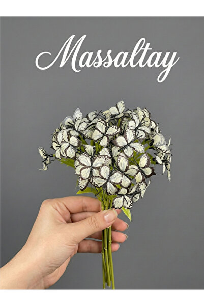 Massaltay زهرة فراشة اصطناعية فاخرة - زهرة اصطناعية فاخرة للديكور المنزلي وال...