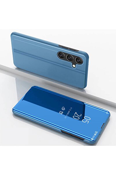 OEM Samsung Galaxy S25 Blue Clear View Flip Cover