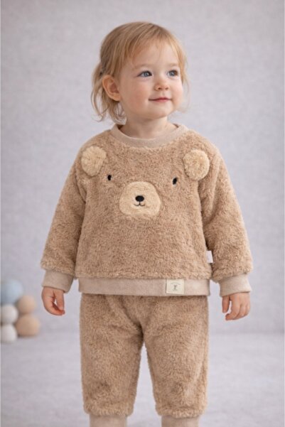 Superbaby Costum maro de pluș cu față de urs – Bymurat – Turcia