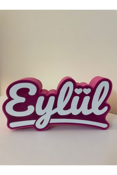 ALCAN D Kişiye Özel Işıklı İsim Kutusu – Şarjlı Type-C LED Gece Lambası