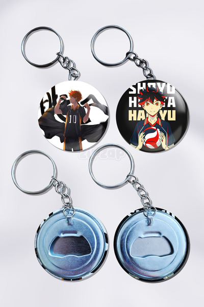ZipZap حلية مفاتيح على شكل حقيبة من أنمي هايكيو (قطعتان)