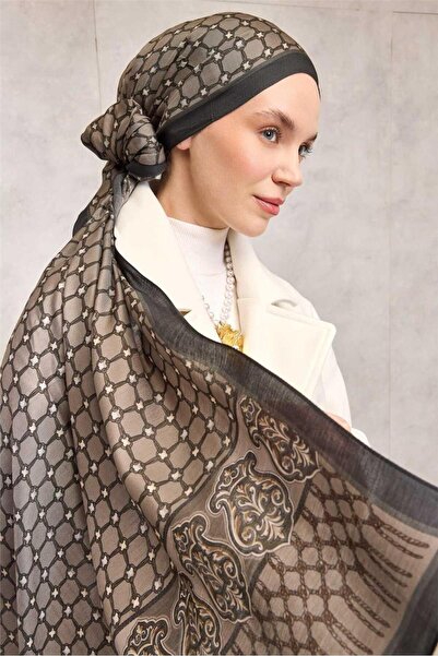 Silk Home Φλος Βισκόζη Οργανικό Σάλι Λάτε με Σχέδιο Σχοινιού, Ρευστό και Ντρα...