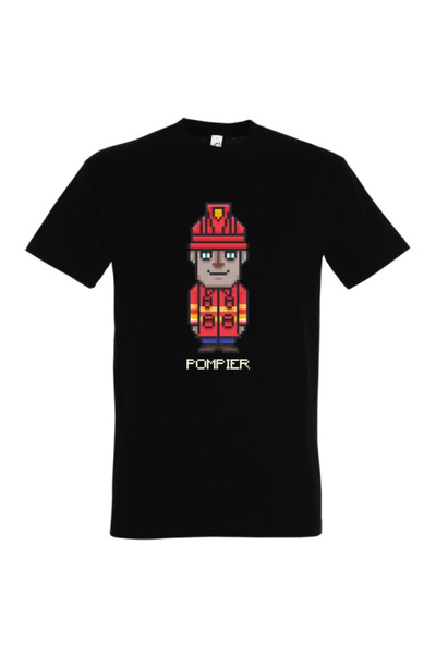 Printees Tricou bărbat- Pixel Pompier
