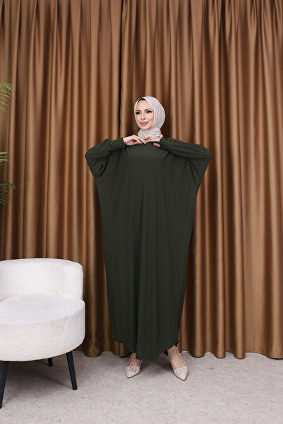 comstar Women's Trend Basic Long Sleeve Khaki Prayer Dress