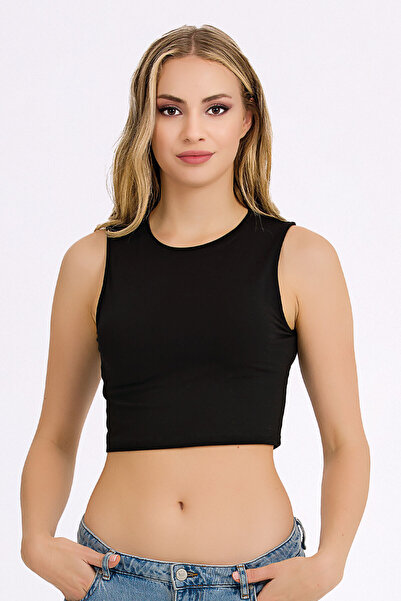 İlke Women'S, Crew Neck, Elastane, 6-Pack Crop Tank Top