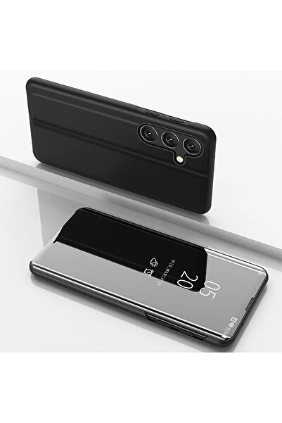 OEM Husă Flip Clear View pentru Samsung Galaxy S25 - Neagră