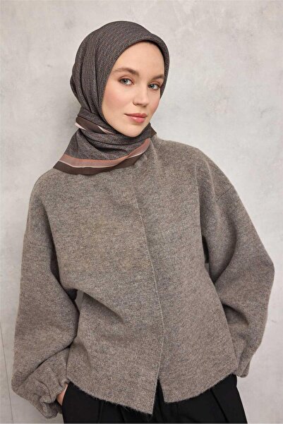 Silk Home Viscose Aura Scarf Chain Pattern Smoky Mink 90X90