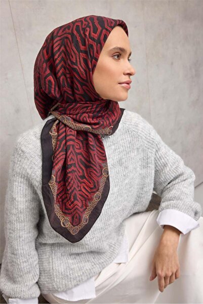 Silk Home Eșarfă din viscoză Velora Four Seasons Model Lanț Negru 90x90